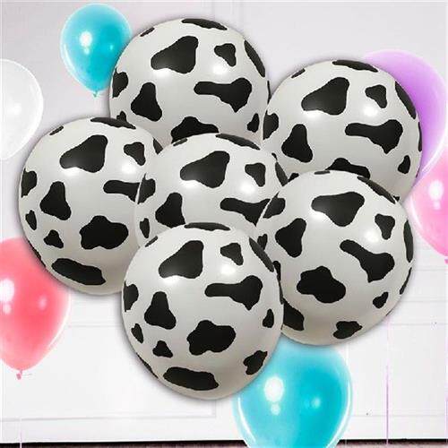 极速10pcslot 12 Inch Cow Print PatterIn Balloon Latex Animal