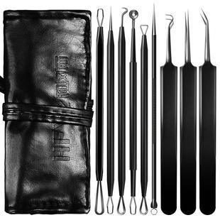 极速粉刺针口去黑头夹镊子祛痘美院专用ICXC排挑容痘痘清闭神器工