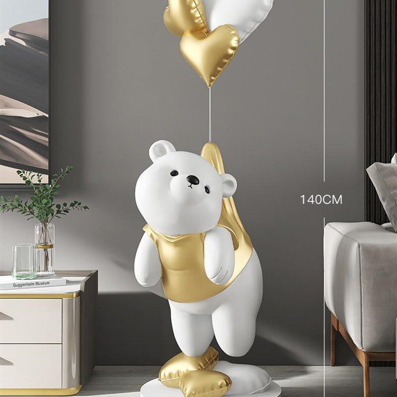 极速北极熊电视柜旁边落地摆件电视机两边的N摆设客厅装饰品大件