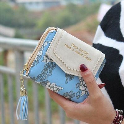 极速Floral Wallet Women Leather LEuxury Card Holder Clutch