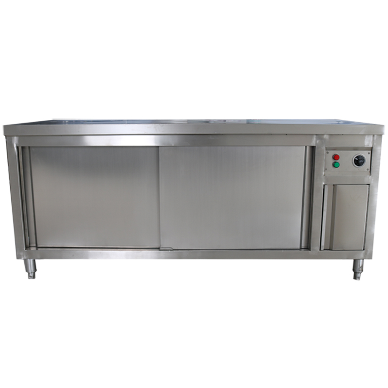 极速304不e锈钢商用加热柜暖碟柜恒温柜拉门柜操作柜调料柜厚自动