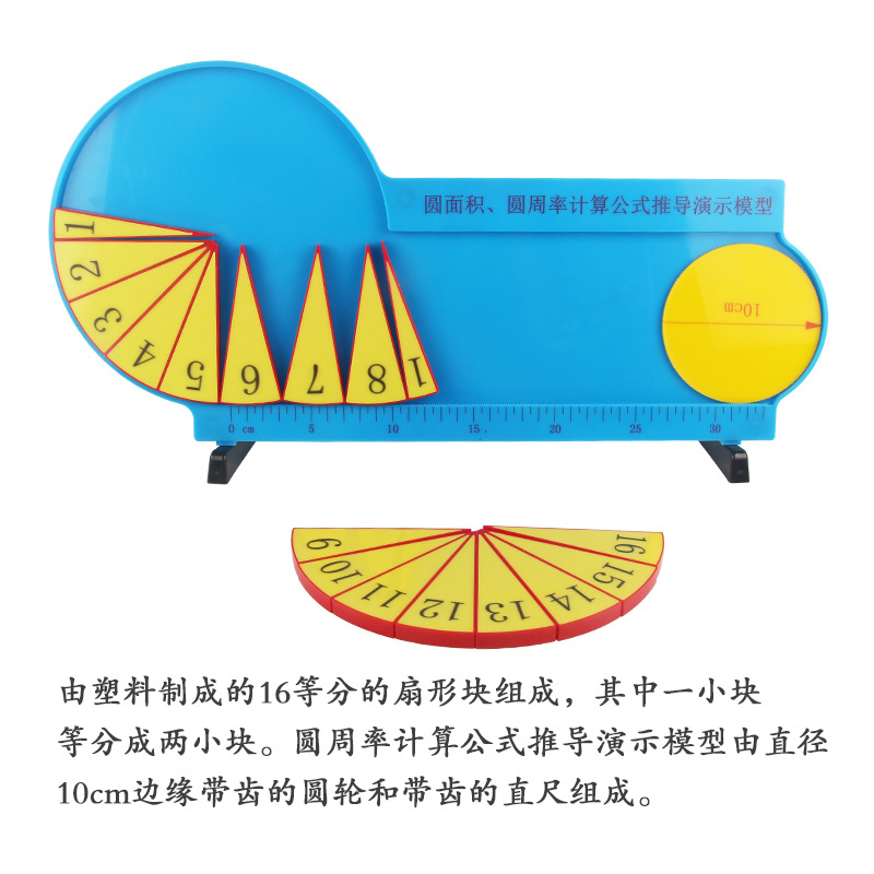 极速圆面积圆周率演m示器带磁性磁吸式圆面积圆周长计算公式推导