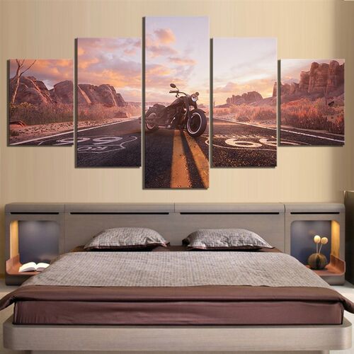 极速Wall Art Canvas Paintings 5 BPiece HD Picture Road Numbe