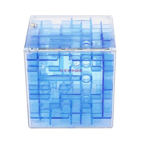 极速Neaw Blue 3D Cube Puzzle Money Maze Bank Saving Coin Col