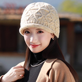 设计联名款 LVURT 法国 高品质羊绒针织包头帽氛围感保暖卷边冷帽