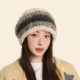 设计联名款 LVURT 法国 高品质羊绒针织时髦混色护耳保暖套头冷帽