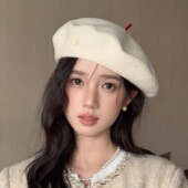 设计联名款 LVURT 法国 高品质纯羊毛时髦显气质文艺感潮搭贝雷帽