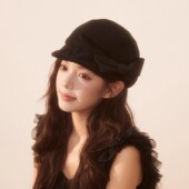 设计联名款 LVURT 法国 复古蝴蝶结贝雷帽小众宽檐气质百搭画家帽