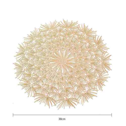 新品Nordic hollow dandeliovn placemat PVC table mat Hotel su