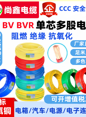 极速国标RV BV BVR10/16/25/35/50平方单/多股纯铜芯Y家装工程软
