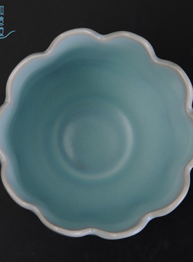 新品汝窑汝瓷陶瓷笔筒中式简约古典书房桌面收Q纳筒装饰品摆件商