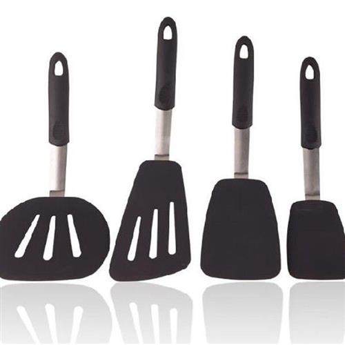 极速4PCS/LOT Siliconre Turner Spatula Set Heat-Resistant