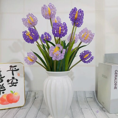 极速菱形珠郁金香材料包手工DIYG装饰摆件手工礼物(非成品)