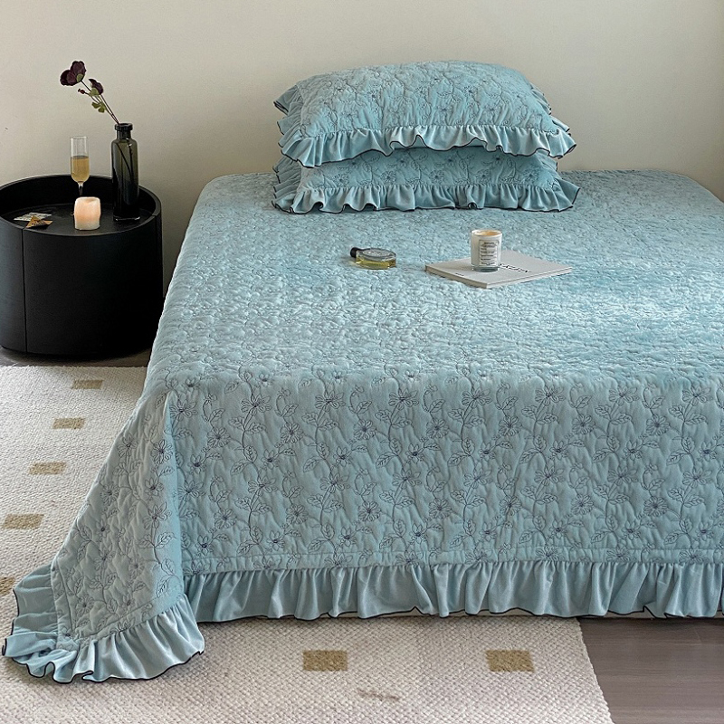 极速厂销厂促g冬季加厚加绒宝宝绒夹棉牀盖单件牀单保暖牛奶绒榻