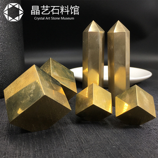 极速天然黄铁矿原石摆件黄铜矿正四方块六棱柱金字塔W水晶立体装