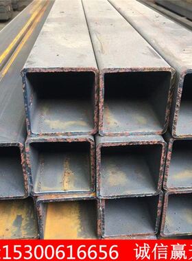 新品黑方管50c50扁通p3060矩形4080黑铁钢材空心5070冷拉热镀锌品