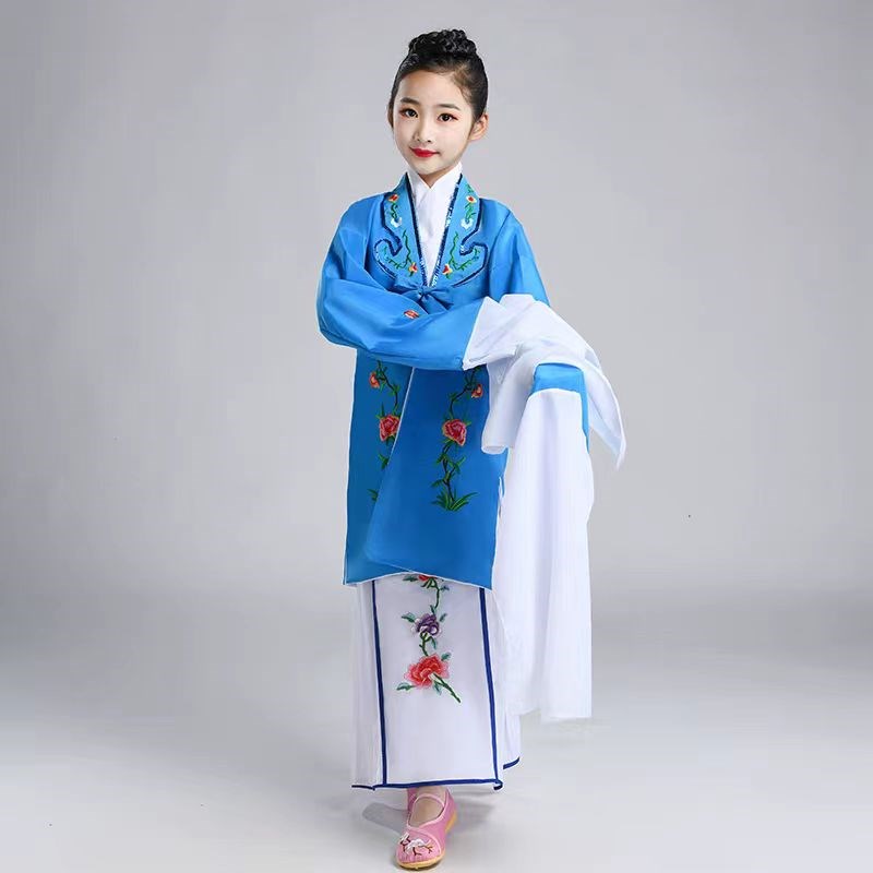 极速儿童京剧越剧黄梅戏小花旦A戏曲服装女童古装丫鬟小姐演出服