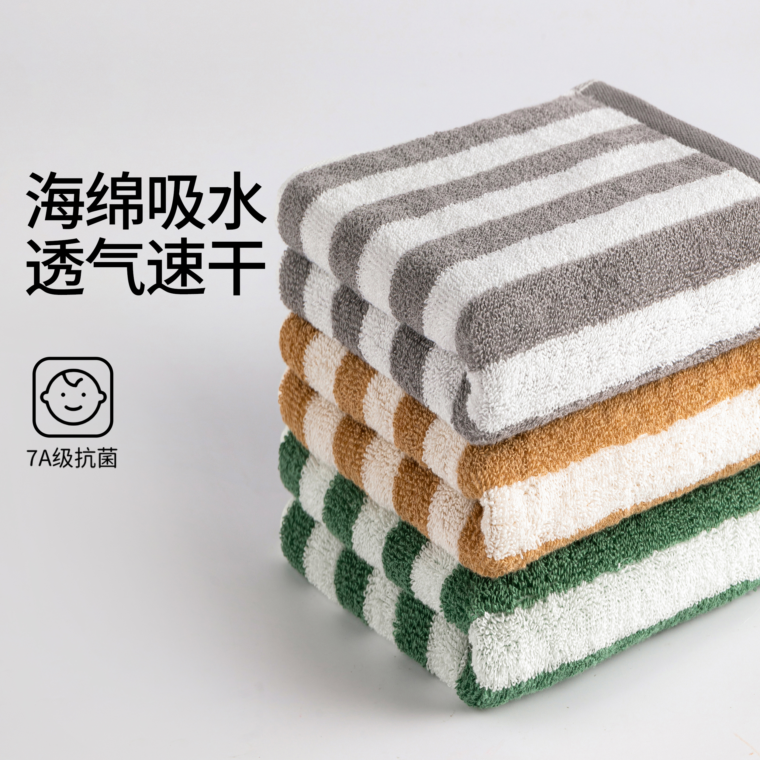 无印良品纯棉洗脸毛巾加厚吸水不掉毛超强吸水速干洗澡用全棉男士