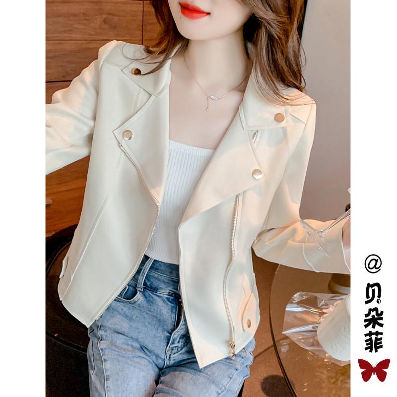 新品麂皮绒外套女秋冬款2025新款小个子高级感酷飒机车服短款夹克