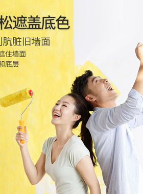 热销白色内墙乳胶漆粉刷墙面漆翻新D油漆室内家用彩色墙漆自刷环