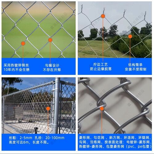 热销热镀锌钢丝养殖场围栏网x养殖菱形网勾花网护栏铁丝网围牛羊
