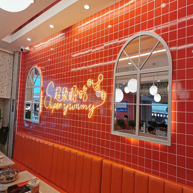 热销铁艺窗户复古做旧镜子壁挂假窗镜墙L饰玄关店铺橱窗客厅装饰