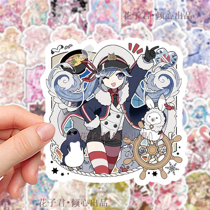 速发126张梦幻甜美萝莉少贴纸精美可爱小插画手账手机装饰贴