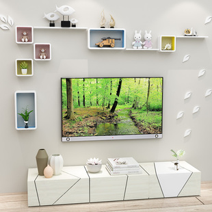 速发墙面装饰置物架墙上壁挂柜客视电视影厅背景墙架房间墙壁创意