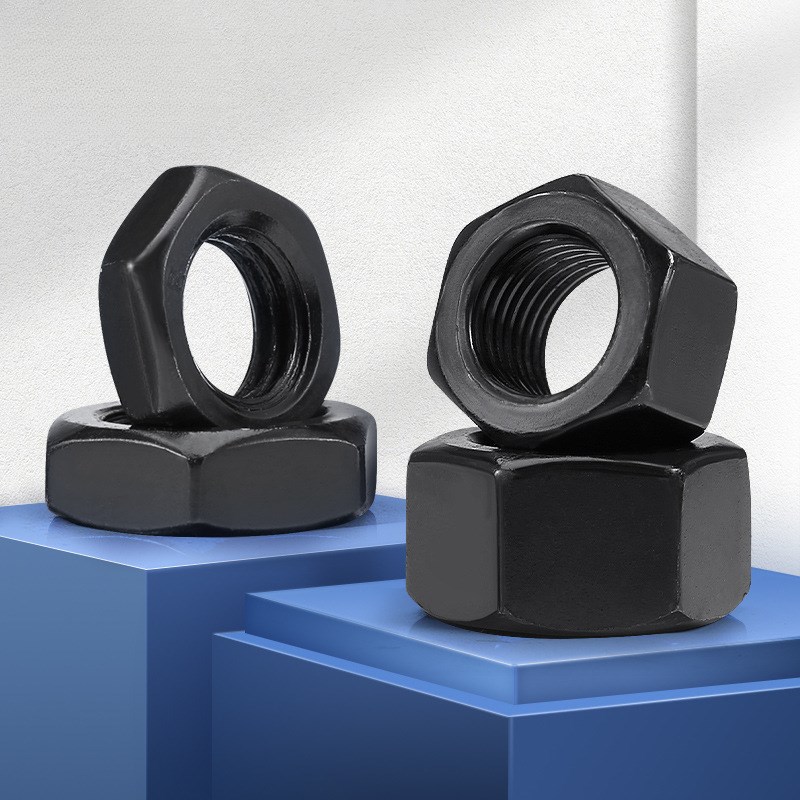 速发色级高强度薄六角螺母扁螺8帽黑8细牙螺帽M丝M10M12M20*1.25*