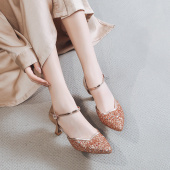 室格利特亮片跳舞表年鞋 速发拉丁舞鞋 成演广场舞鞋 外新款 式