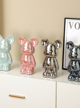 速发熊摆件客厅电视柜轻奢高档玄关桌柜展柜面酒示装饰品高级感