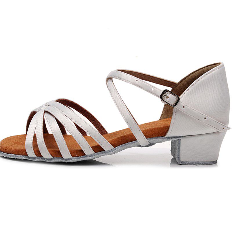 速发拉丁舞新童儿儿白色专业孩软底夏季幼童鞋款比赛初学者拉丁鞋