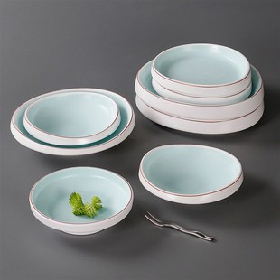 速发商025密胺餐具盘子2用异性配菜盘仿瓷冷菜凉菜碟子创意菜盘餐