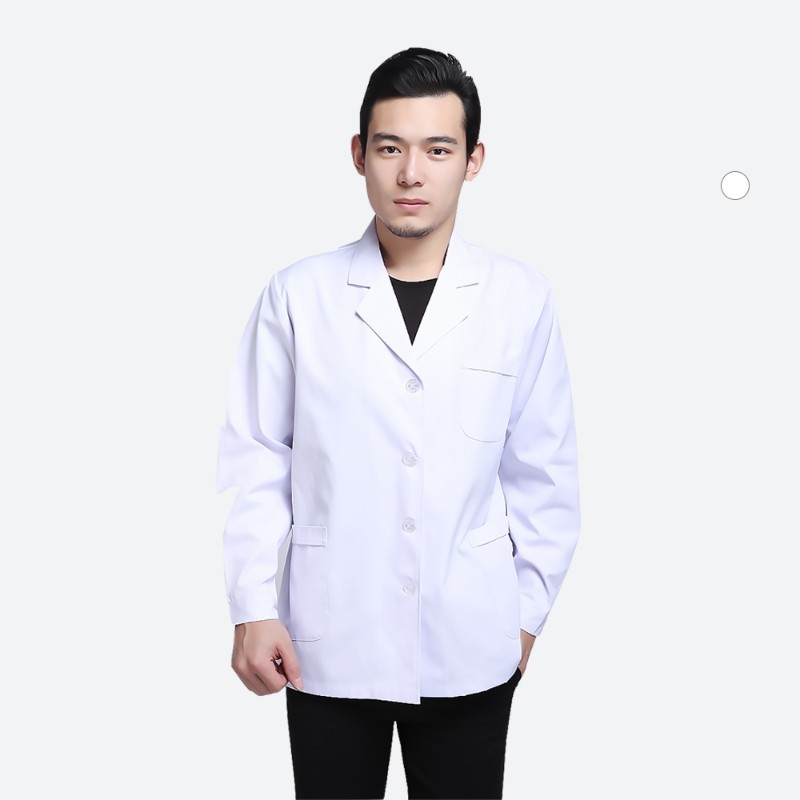 速发医护之星男医护服白大褂护袖长士服药店实验服小褂京师包邮