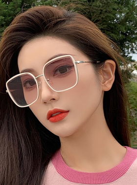 速发墨假202新款白框韩镜复古防紫外线开车海边度版时尚太镜