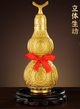 速发纯铜开葫铜盖芦摆件开口空心客室家居玄关大葫芦办公厅卧室工