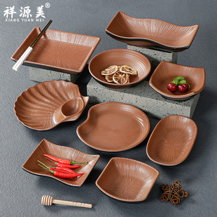 速发用025密胺餐具小冷餐盘商2仿瓷异形凉菜碟子餐厅吃菜盘子摆菜