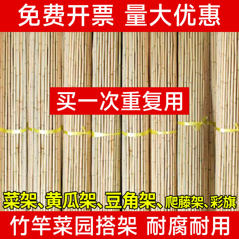 速发竹竿菜园搭架葡萄架蔬豆爬藤菜角架黄瓜竹杆棍篱笆栅栏防腐细