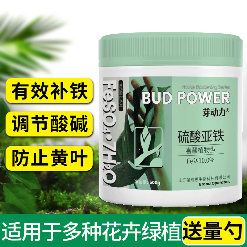 速发硫酸通铁叶肥料喜酸植物补铁盆栽栀子花茉莉花防黄花水溶亚用