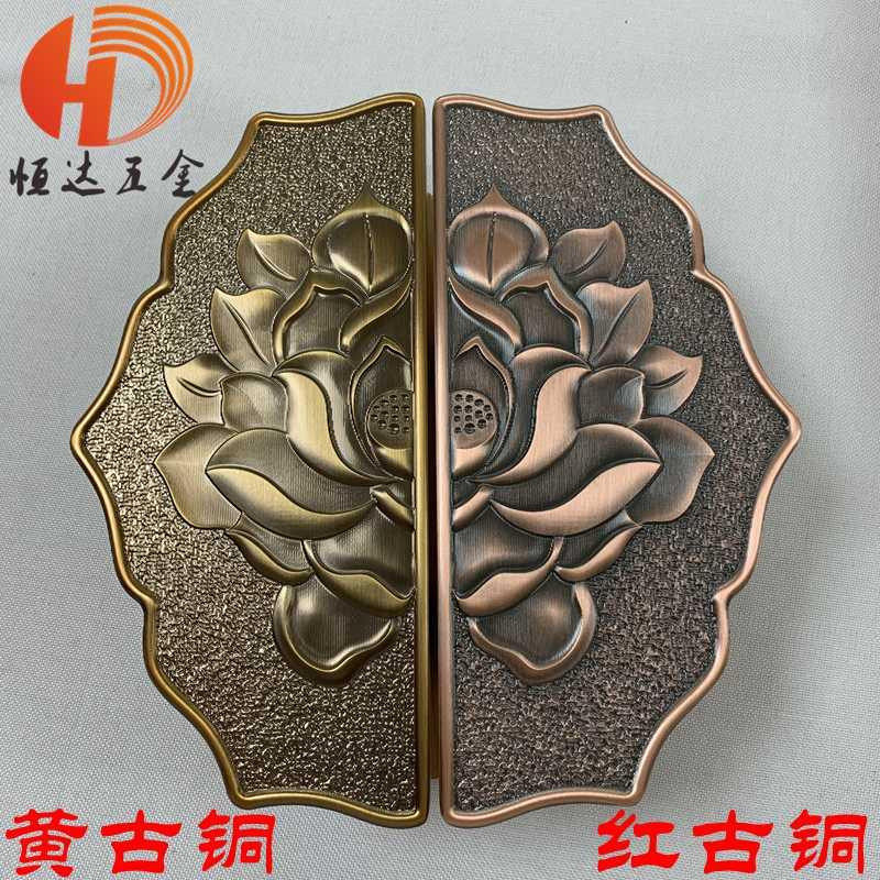 速发[手把拉手框中玻璃实木大仿把手酒店半圆大门玻璃门圆形式古