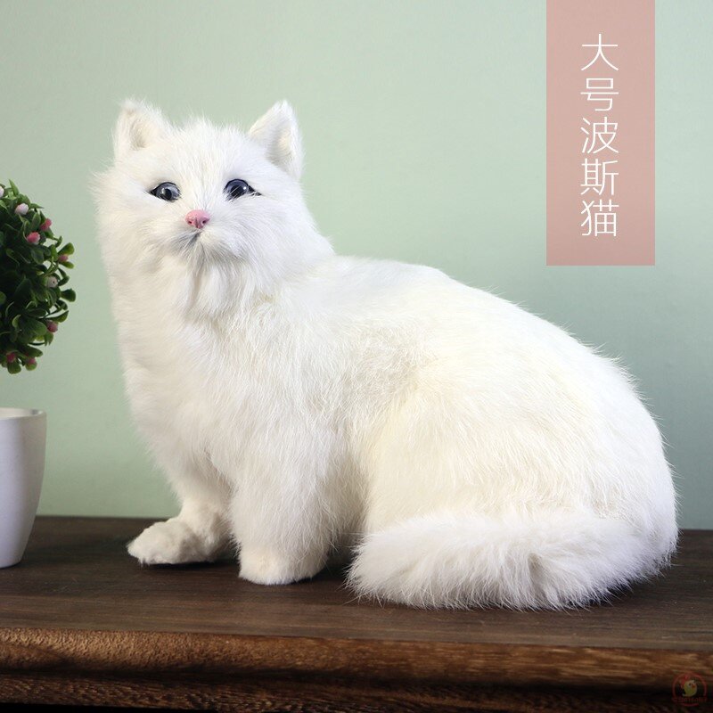 速发动物猫咪儿童毛绒玩具会叫的玩偶工型标本模艺品摆件