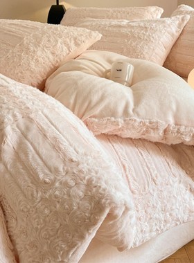 速发MUMI轻奢上加风牛奶绒床公四件套冬季主绒珊瑚绒床品