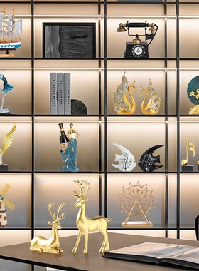 速发创意饰奢高档客厅公关电视酒柜家居装轻品摆件办玄室桌面艺术