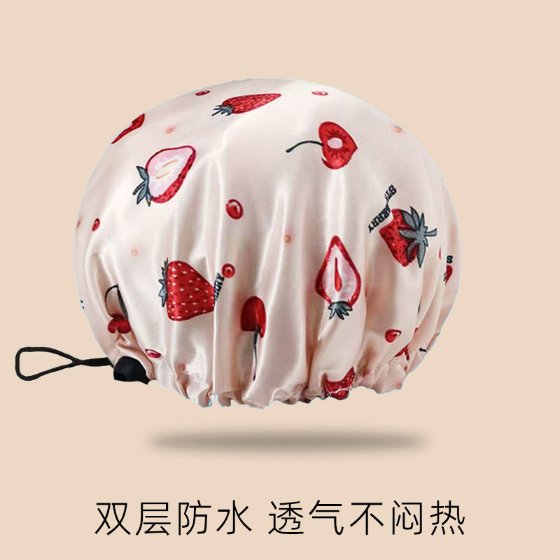 速发双层浴帽童水洗澡家用防浴帽防头发湿头发套儿沐厨房防油烟加