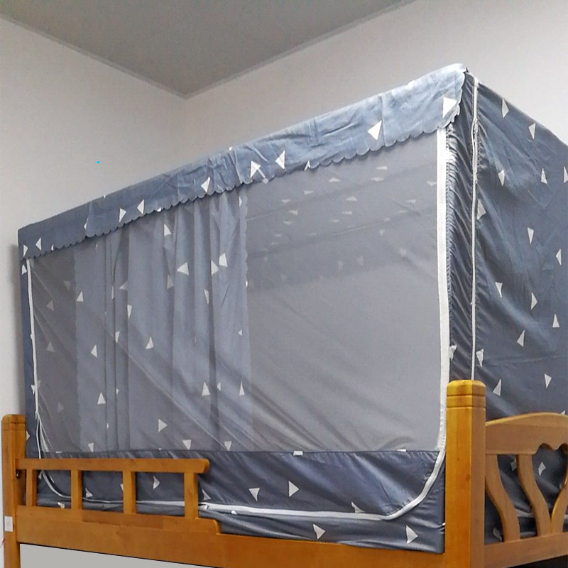 速发学校宿舍顶帐上铺 遮光窗帘一体式 两用 带有床帘防尘蚊布0x1