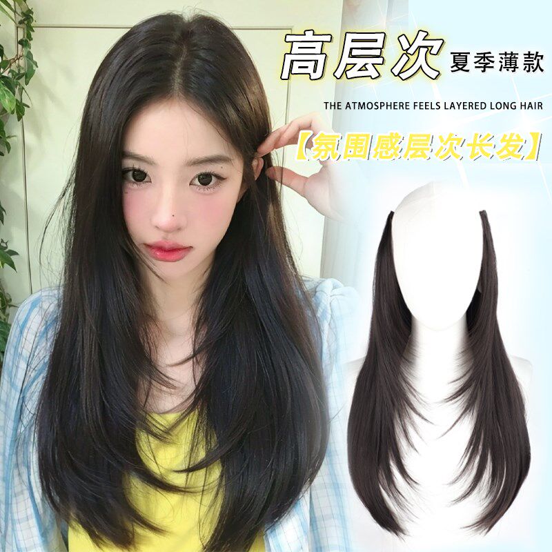 速发假发一片式发假松增发量高层次微卷接发片轻薄蓬发贴片