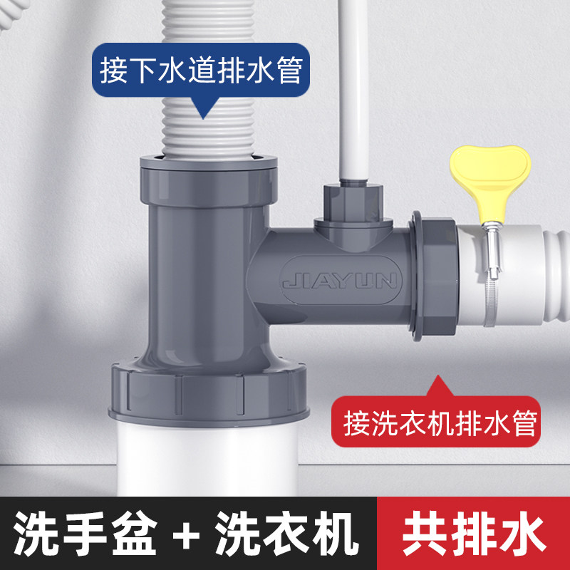 速发厨房下水管三通管道防臭神器洗碗机多排能净水器功水管三头通