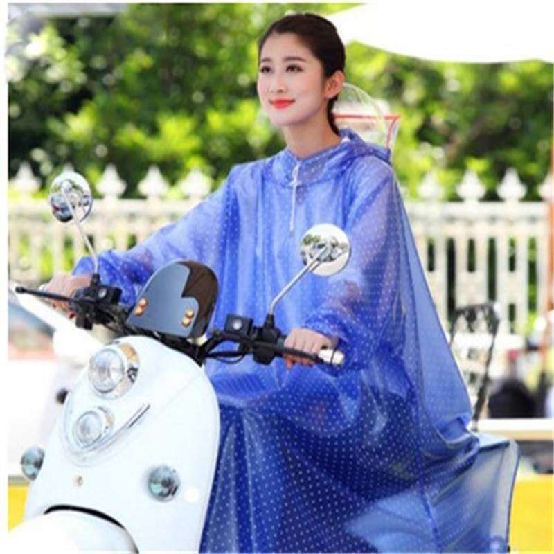 速发单衣电动车男雨人带袖加大加厚雨披成人摩托车透明水衣骑行雨