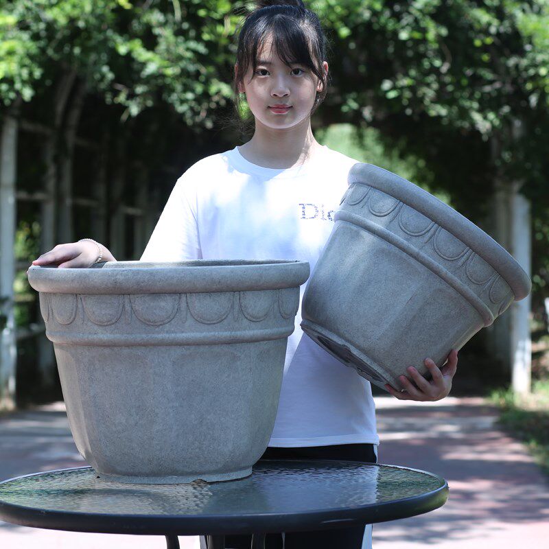 速发加厚特大号塑料树脂花树庭院果树荷花大莲养鱼古典风格超睡种