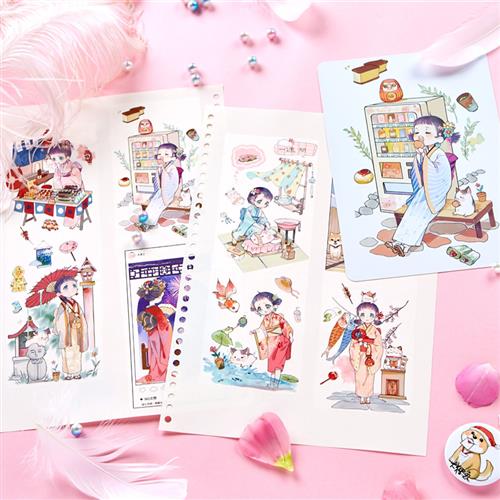 速发现货2人物造P款2022新品和纸胶承大年带制亮面景ET白墨水晶